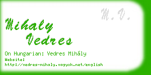mihaly vedres business card