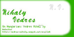 mihaly vedres business card